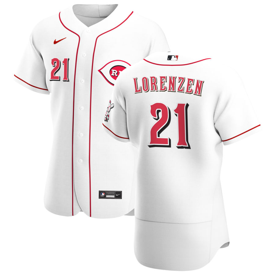 Cincinnati Reds #21 Michael Lorenzen Men Nike White Home 2020 Authentic Player MLB Jersey